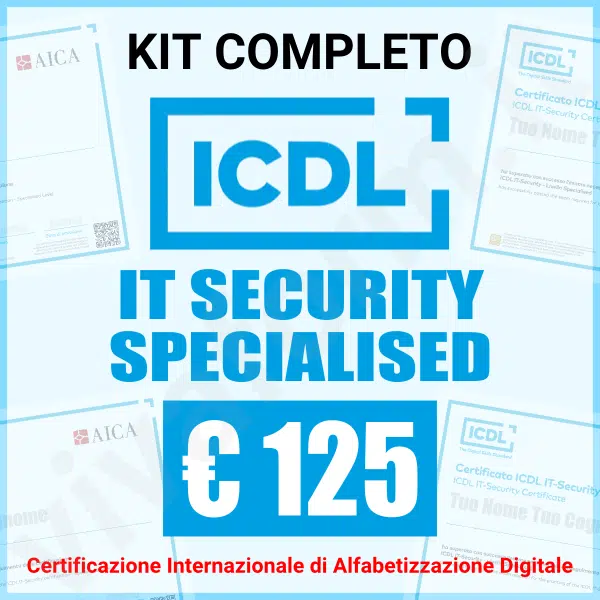 KIT ICDL IT SECURITY SPECIALISED ONLINE in REMOTO