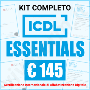KIT ICDL Essentials Online in Remoto AICA